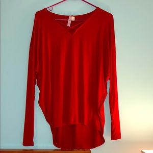 Red Criss-Cross Blouse from Francescas